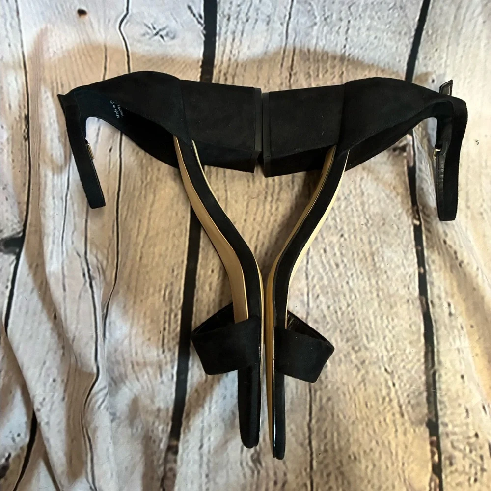 Aldo Pristine Black Women’s‎ Strappy Block Heel Sandals Size 9 EU 40 Preppy Chic